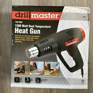 Drill Master Heat Gun 1500 Watt Dual Temperature Two Heat Settings 120 Volts NEW